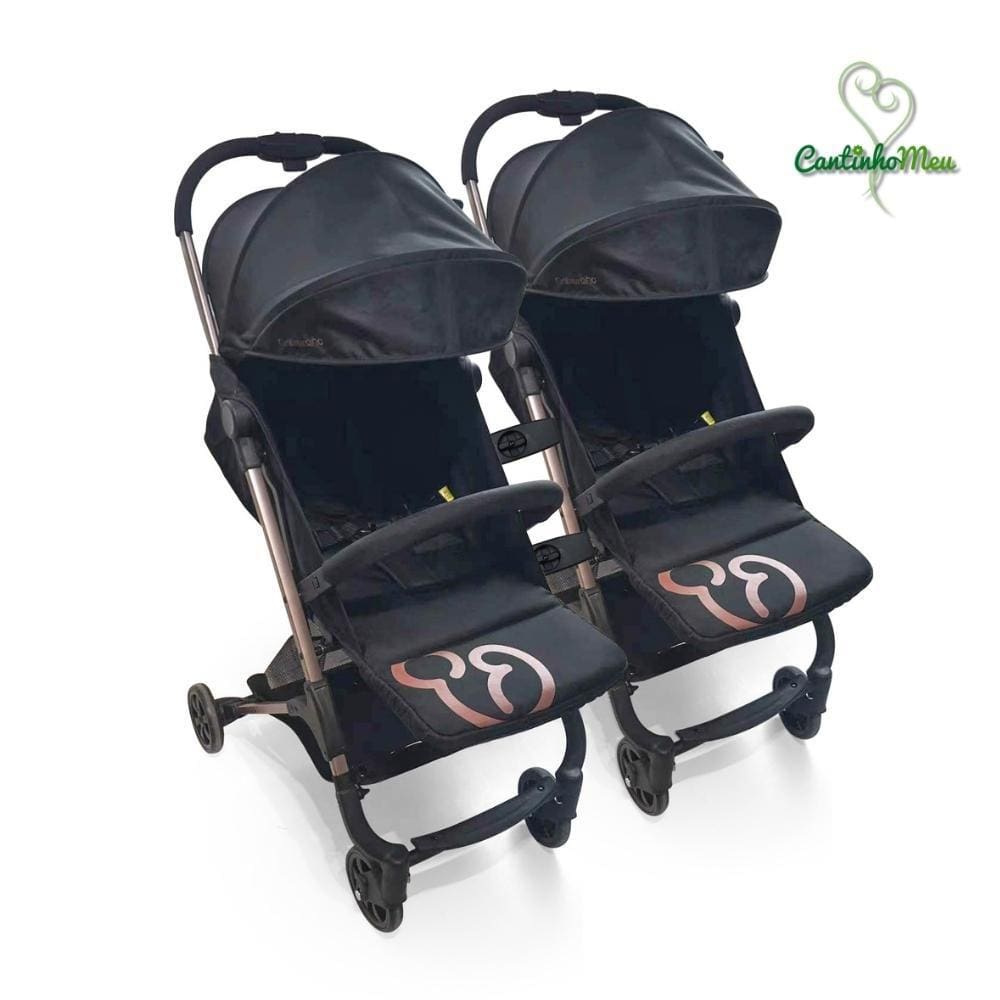 Carrinho Duolee Duo Preto Cobre (1085Dptc) - Galzerano