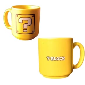 Caneca Mini Tina Lucky Block Super Mario Em Cerâmica 100Ml