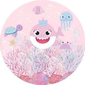 Painel Redondo 3D Sublimado Baby Shark Frd-968
