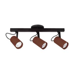 Trilho com 3 Spots Newline Lisse Solution II Par 20 E27 Bivolt Cobre e Preto