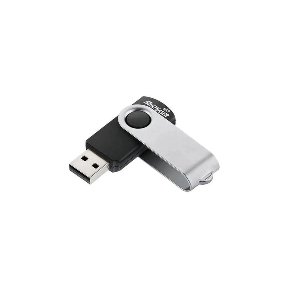 Pendrive Multilaser Twist PD587 8GB 2.0 preto/prateado