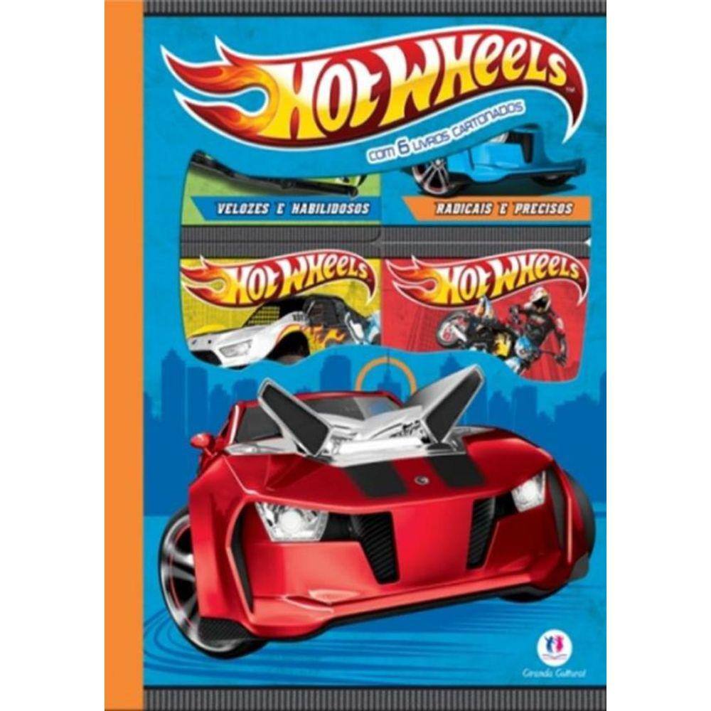 Hot Wheels - Box Com Janela Com 6 Livros