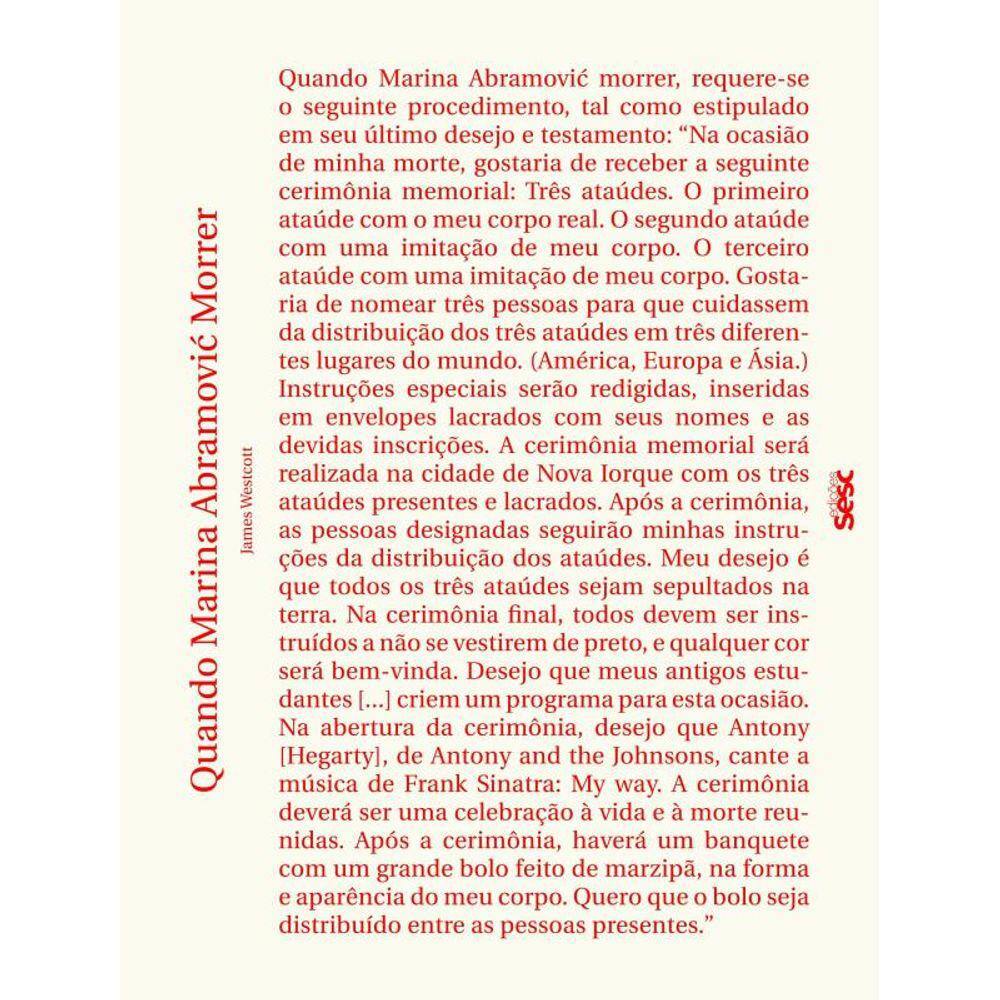 Quando Marina Abramovic Morrer - 2ª Ed