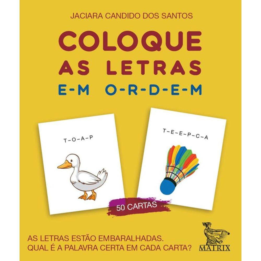 Coloque As Letras Em Ordem