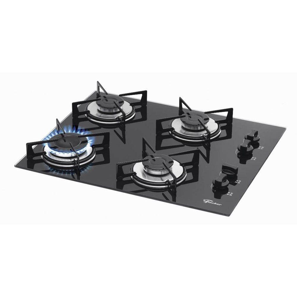 Cooktop Gás 4 bocas Mesa Vidro Fischer