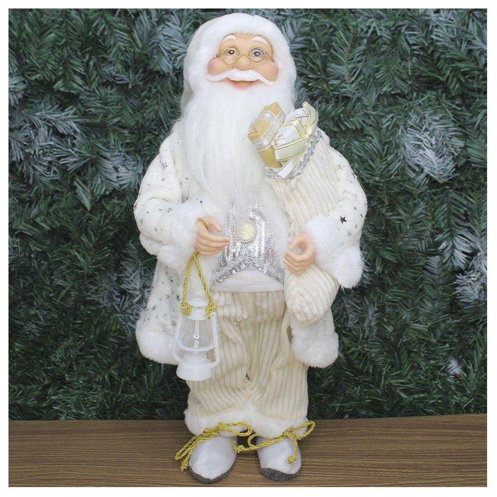 Boneco De Natal Papai Noel Tecido Lampião 45Cm