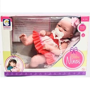 Boneca BABY Ninos Vestido Estampado Cotiplas 2032