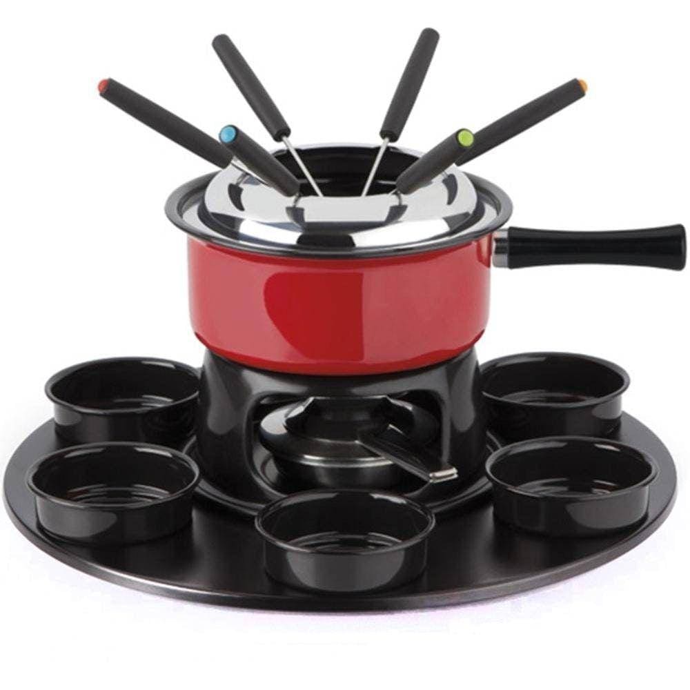 Aparelho de Fondue Carrossel Firenze 18 peças Vermelho 7916R