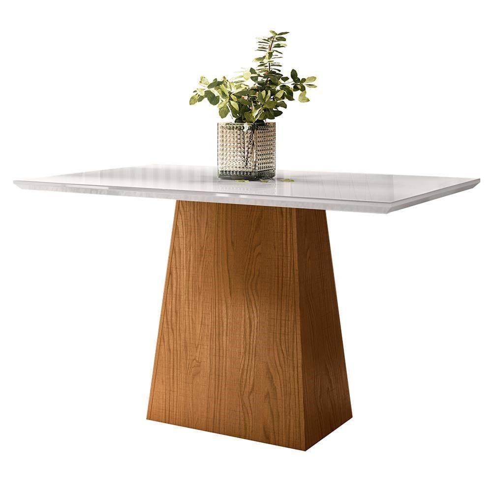 Mesa de Jantar Jasmin 120x80 Ipê/Off White - PR Móveis
