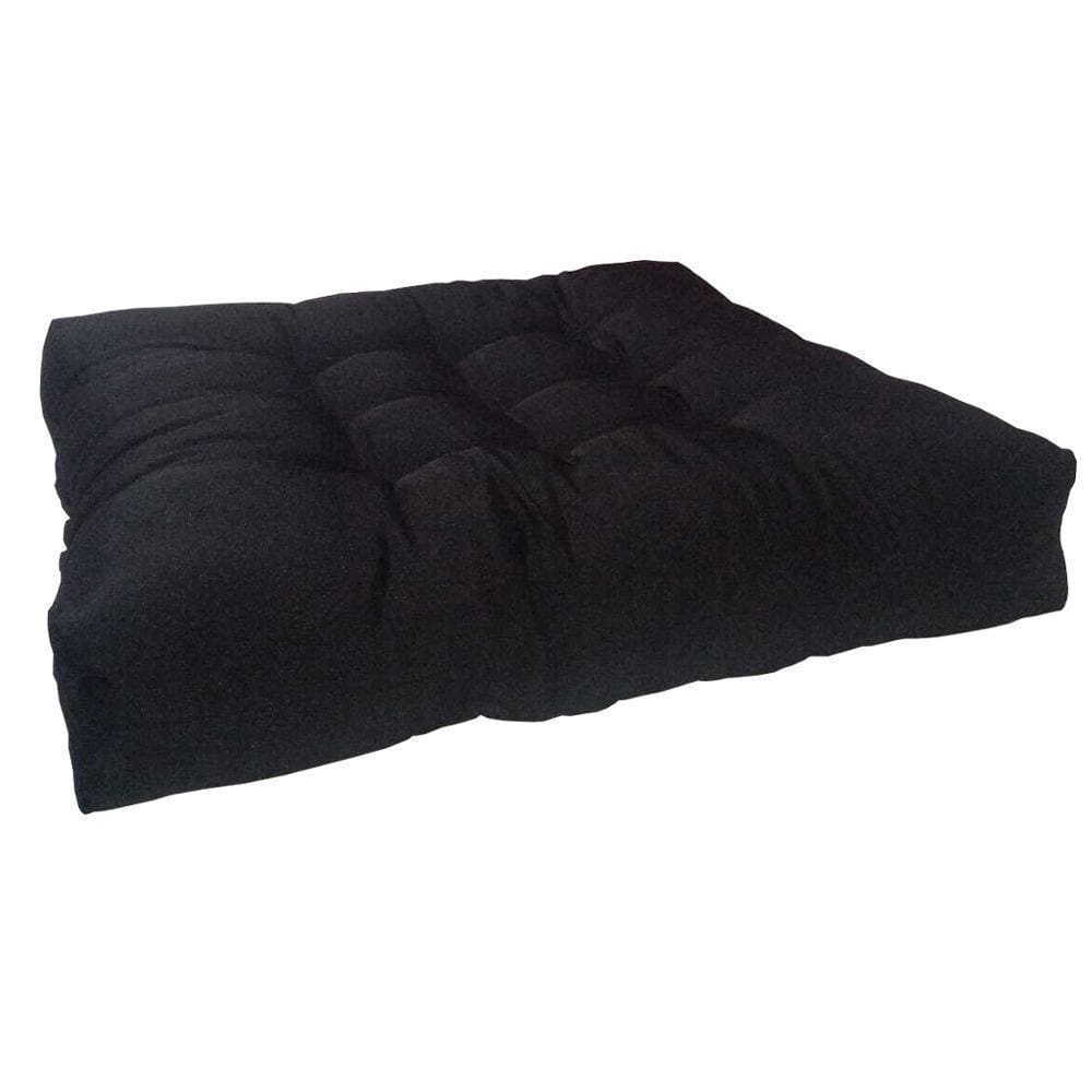Almofada Futon Cadeiras Bancos Áreas 60X60 Cm Preto