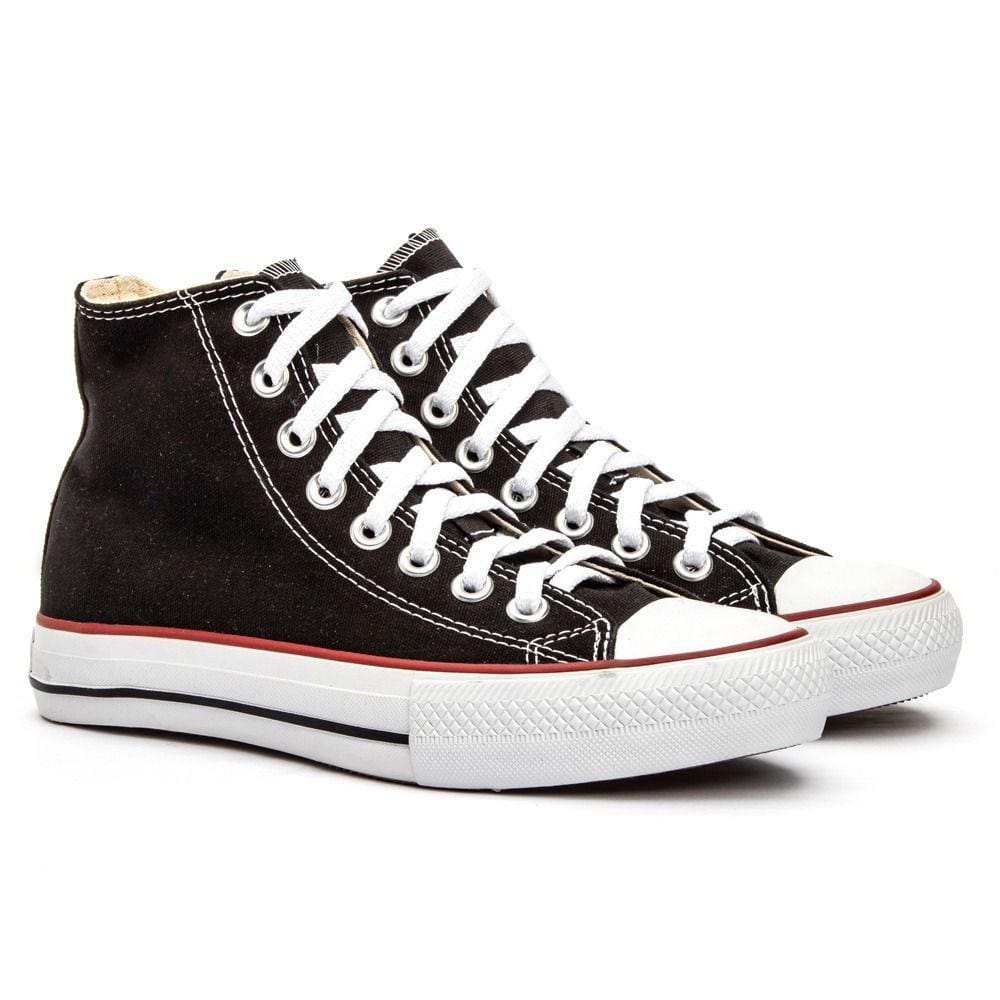 All star preto cano alto plataforma original