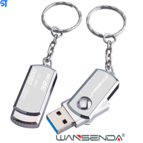 Pen Drive 32Gb Usb 3.0 Design Em Metal Plug And Play Prata - Wansenda