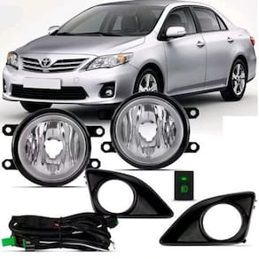 Kit Farol Milha Neblina Corolla 09 10 11 Moldura Preta