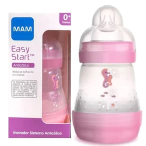 Mamadeira FIRST Bottle 0M+ 160ML Rosa MAM MA01312