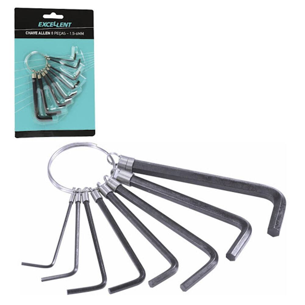 Jogo Chave Allen 8 Pecas 1,5-6Mm Excellent