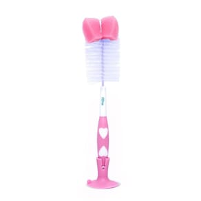 Escova Para Mamadeiras e Bicos Rosa Comtac Kids