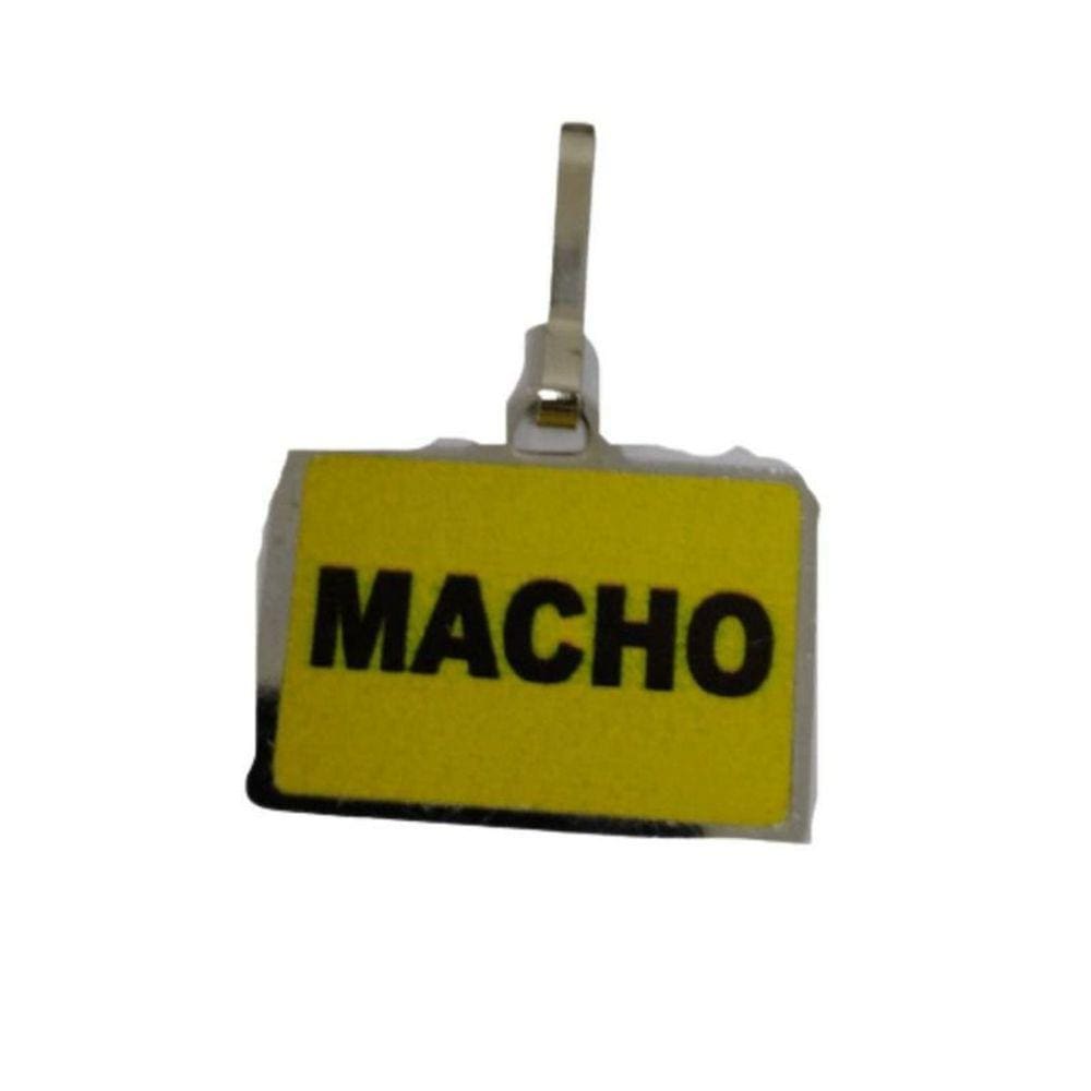Plaqueta de Identificação de Alumínio Com Gancho - Macho
