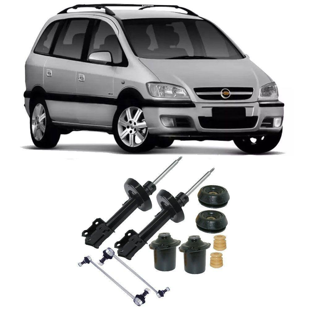 Amortecedor + Kit Batente + Bieleta Chevrolet Zafira Dianteira 2001 Até 2012 O Par