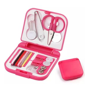 Mini Kit de costura de bolso viagem emergência botão linha agulha