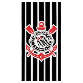 Toalha Aveludada Estampada Corinthians Time de Futebol Lepper