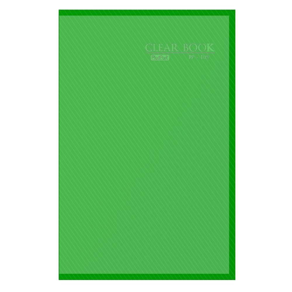 Pasta Catalogo Clear Book Oficio Com 50 Envelopes Verde - 003867