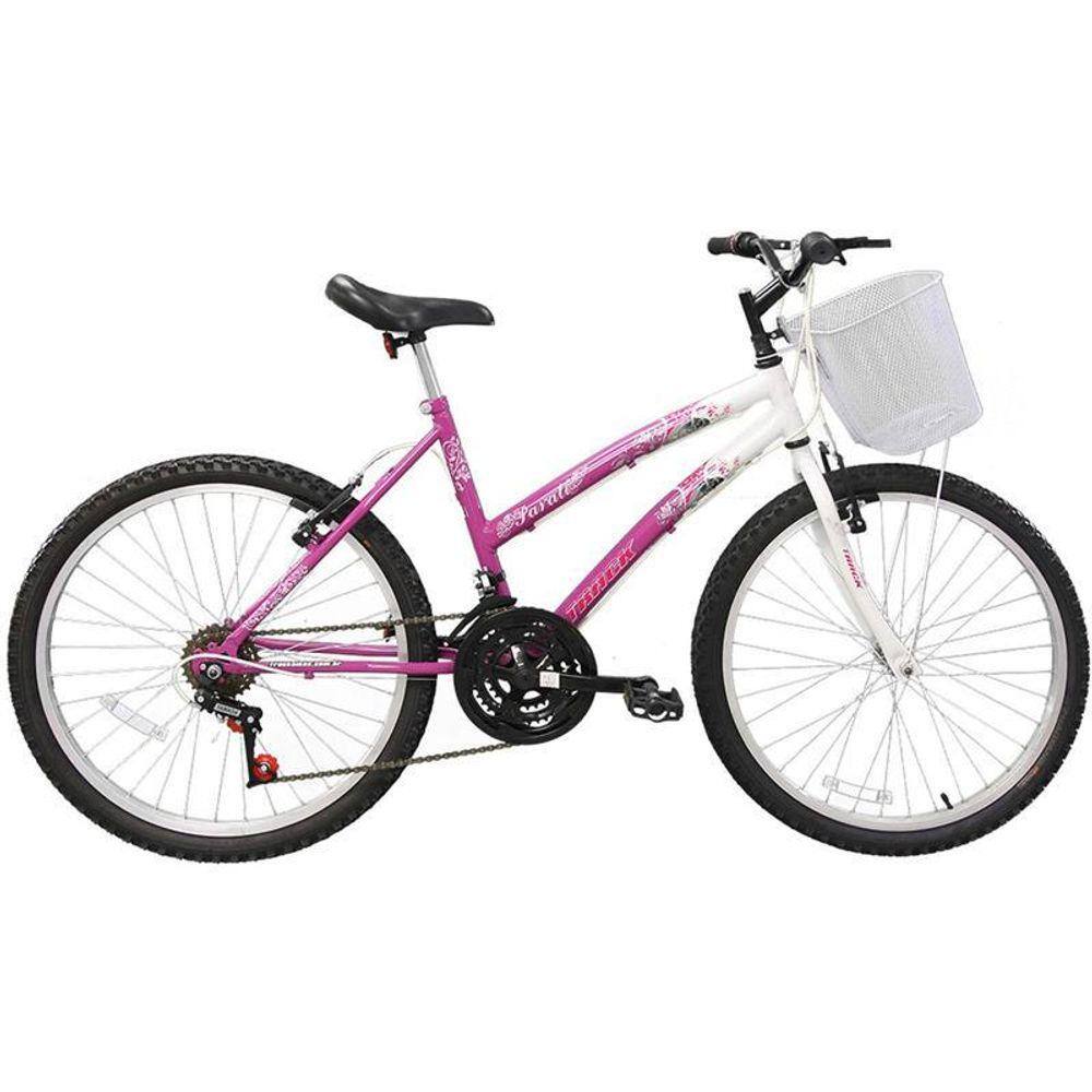 MG Bicicletas - Bicicleta aro 24 feminina , com cesta 