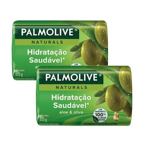 Kit 2 Sabonetes em Barra Palmolive Naturals Hidratação Saudável 85g
