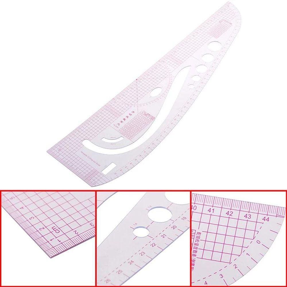 Régua Para Patchwork Modelagem 3 Em 1 Flexível