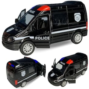 Carrinho De Ferro Miniatura Van Sprinter Viatura Da Policia