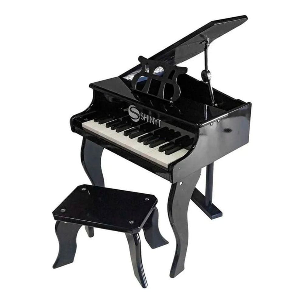 Teclado Sinfonia Pianinho Infantil preto modelo luxo Winfun -  Preto+Vermelho