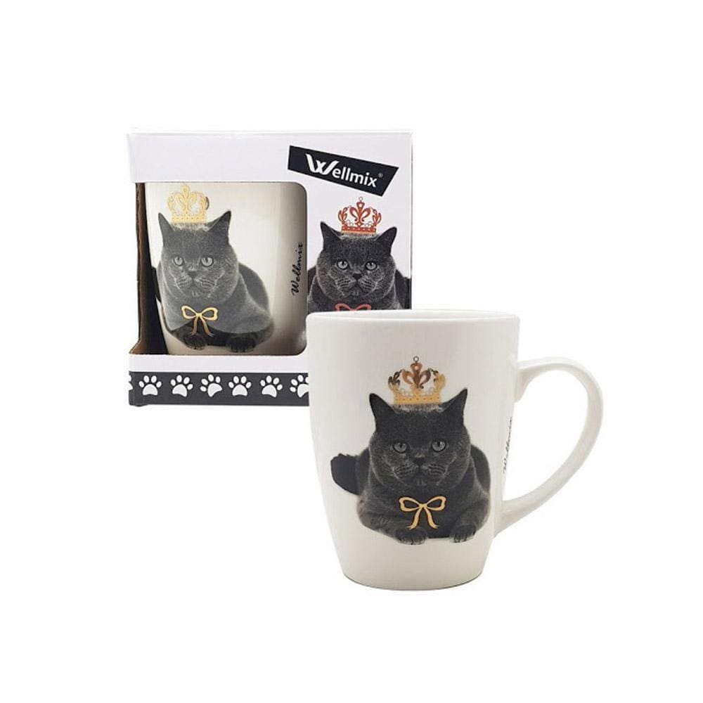 Caneca Gato Preto Decoração Cerâmica Gatinho Fofinho Pet