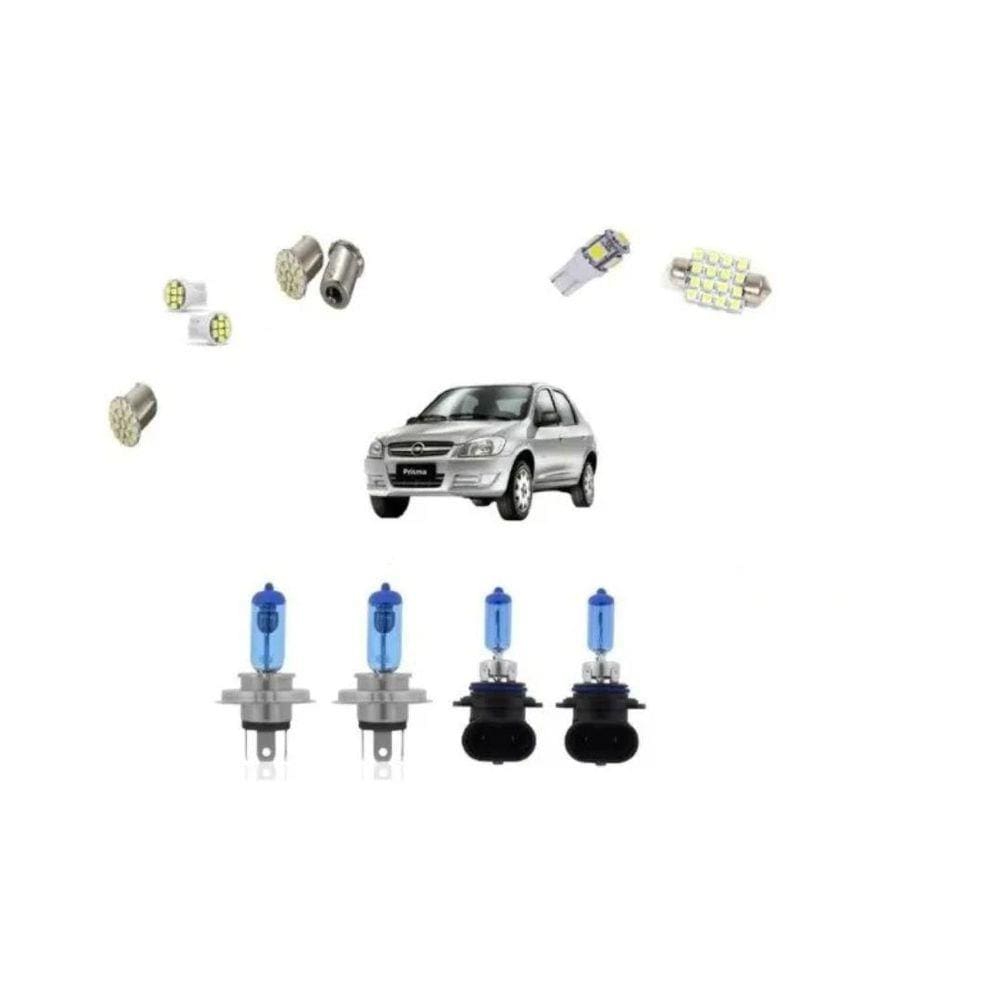 Kit Lampadas Led Prisma + Farol E Milha Super Branca 2008