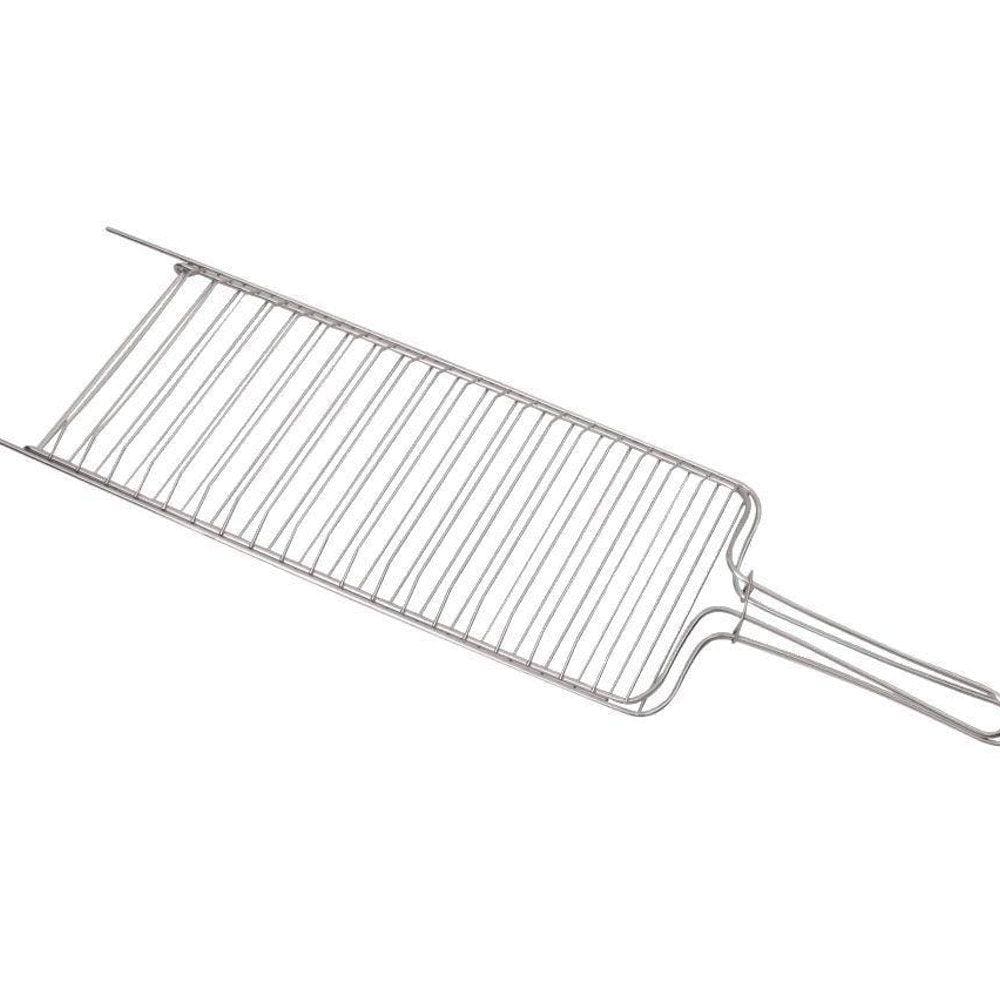 Grelha Dupla Para Churrasqueira Peixes Frango 68Cm Madefer