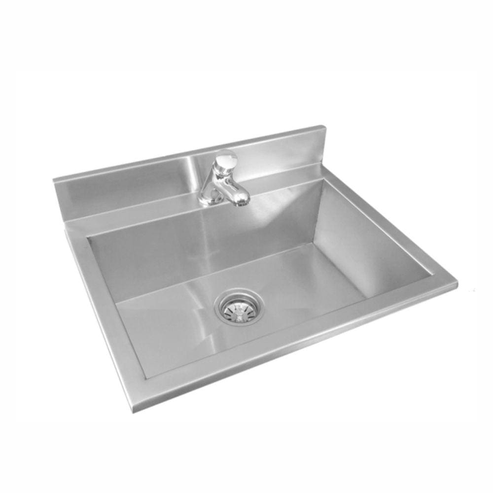 Lavatório com bancada para torneira 50cm - Construinox