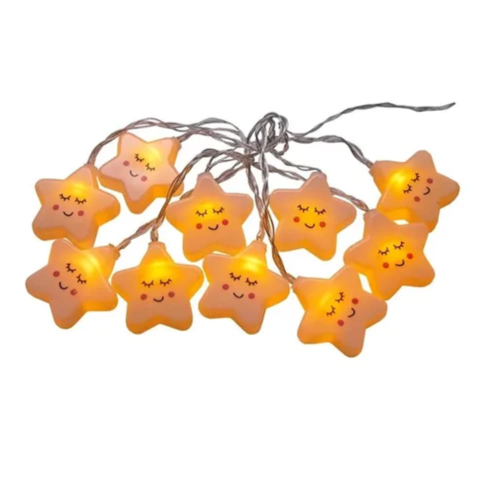 Estrela Cordão Pisca De Led Luz Usb ou pilha Decoração 2,10m Pisca Pisca Decorativo