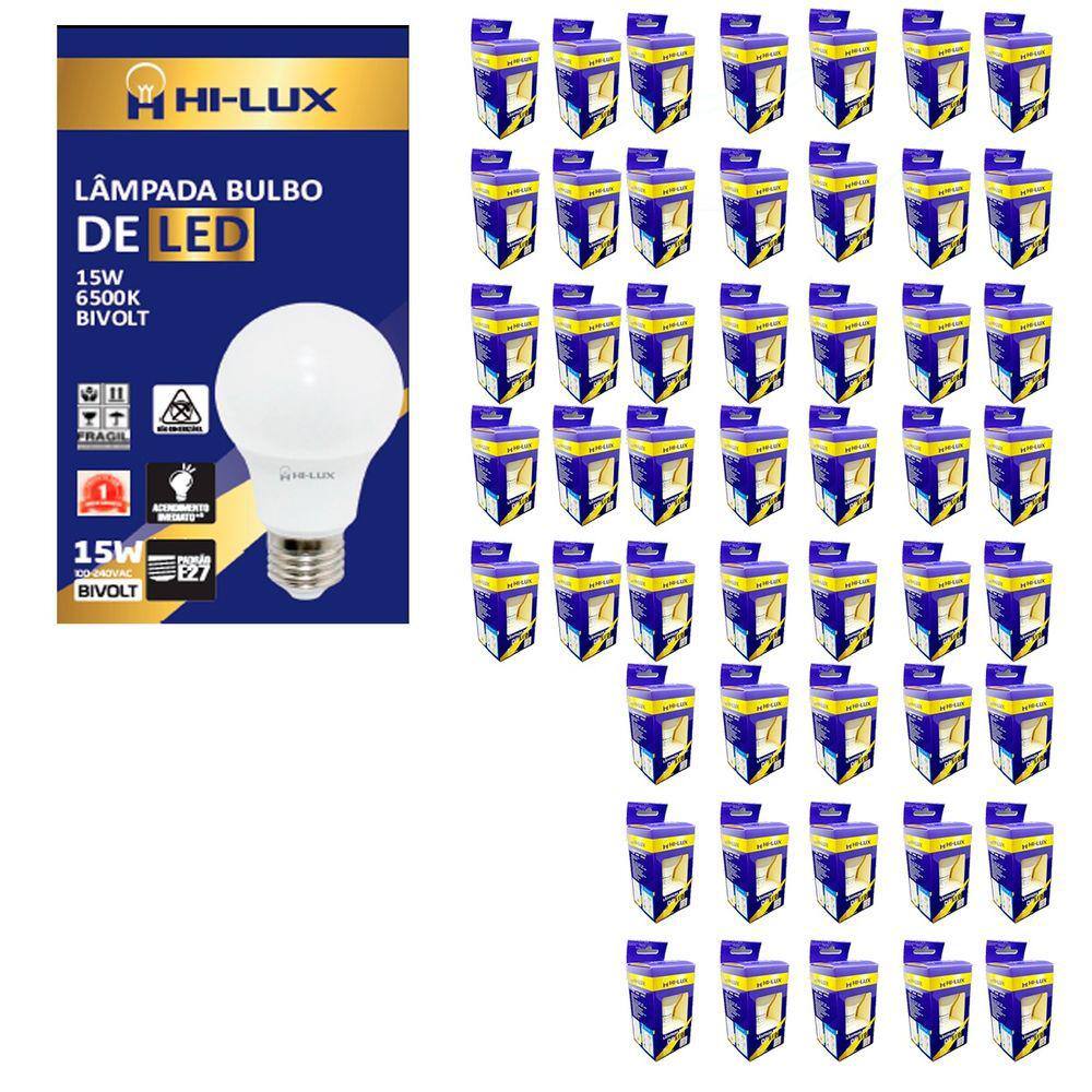Kit 70 Lampadas De Led 15W 6500K E27