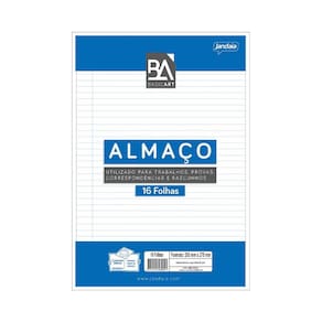 Papel Almaço Pautado Jandaia Basic Art com Margem 16 Folhas