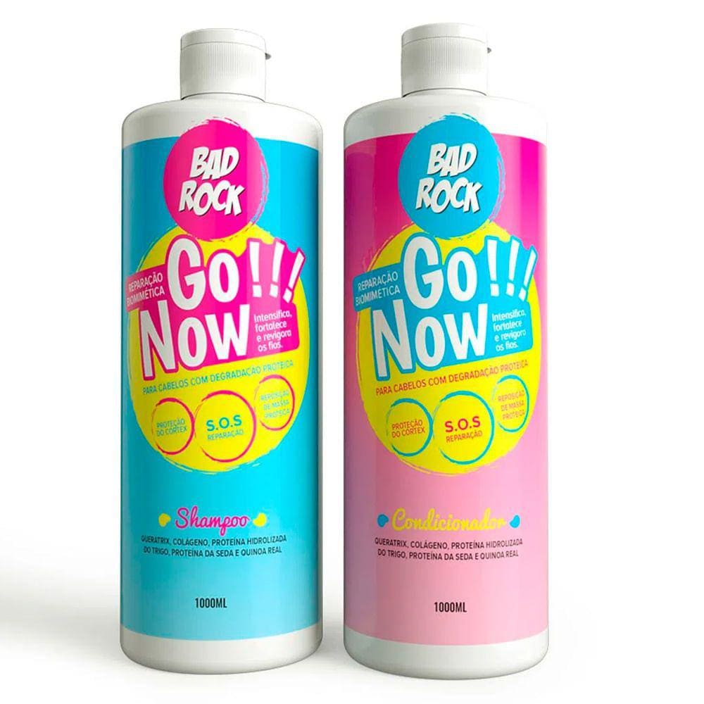 Kit Shampoo + Condicionador Bad Rock Go Now 1L