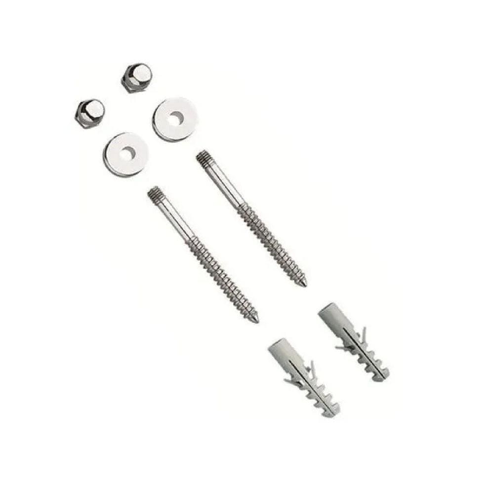 Kit Parafuso Inox Cromado 8Mm Fixação Vaso Sanitário E Bidê