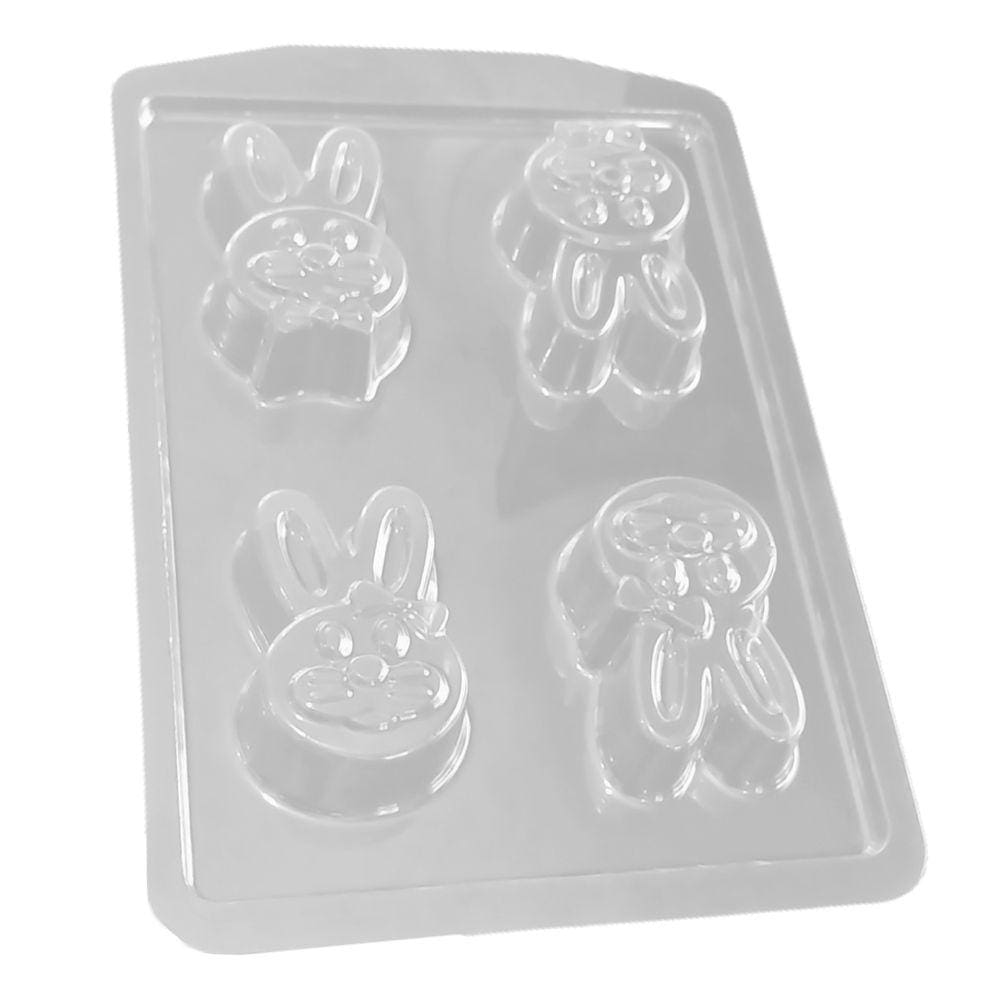 Forma de Silicone Coelho Rosto - 4,6cm x 7cm