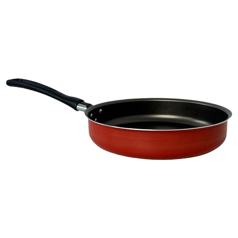 Frigideira Francesa Alumínio Antiaderente 20cm 1,3L Vermelha