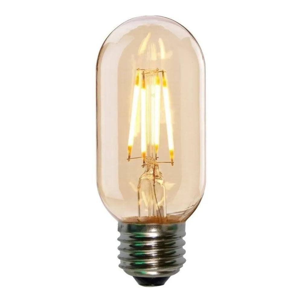 Lâmpada LED Filamento 4w Bulbo T45 Âmbar E27 Retrô Vintage