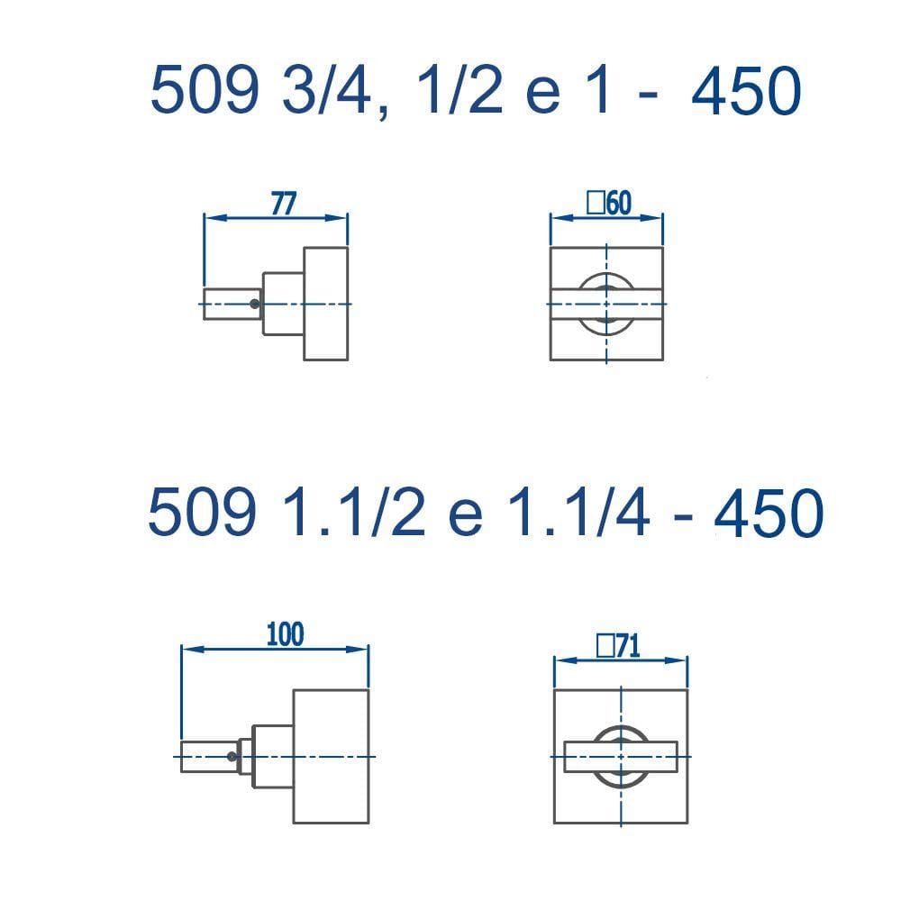 Acabamento Para Registro 3/4, 1/2 E 1 Fani Horus Cromado 509 C450