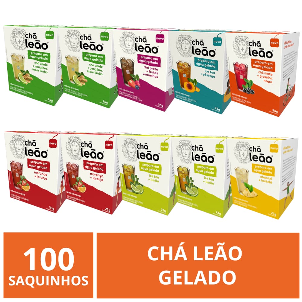 Chá Leão Gelado, 100 saquinhos