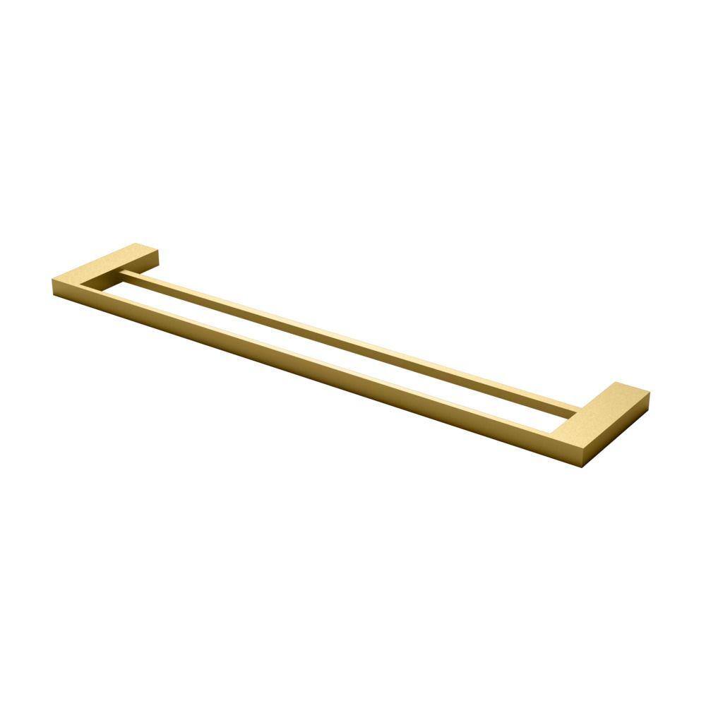 Porta Toalha Duplo 63,5Cm Fani Horus Dourado Fosco 4900 Dv450