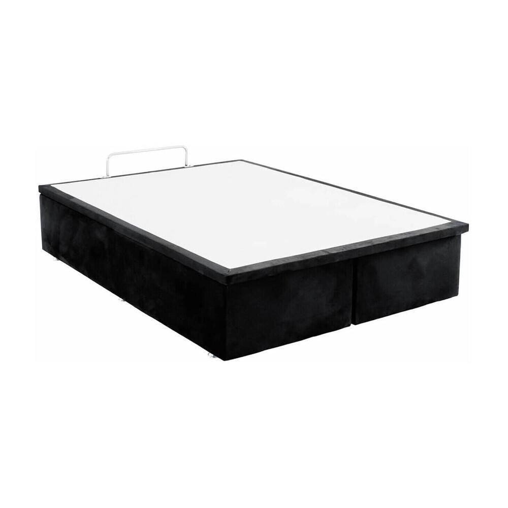 Base Baú Physical Camurça Preto Queen (158X198X39) - Ortobom