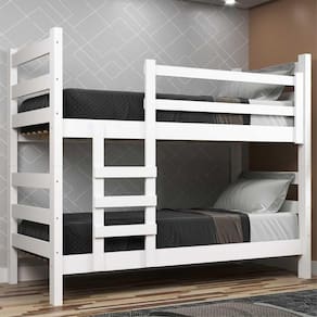 Beliche - Vira 2 Camas - 78/88 X 188Cm Dubai Cr4137 Branco