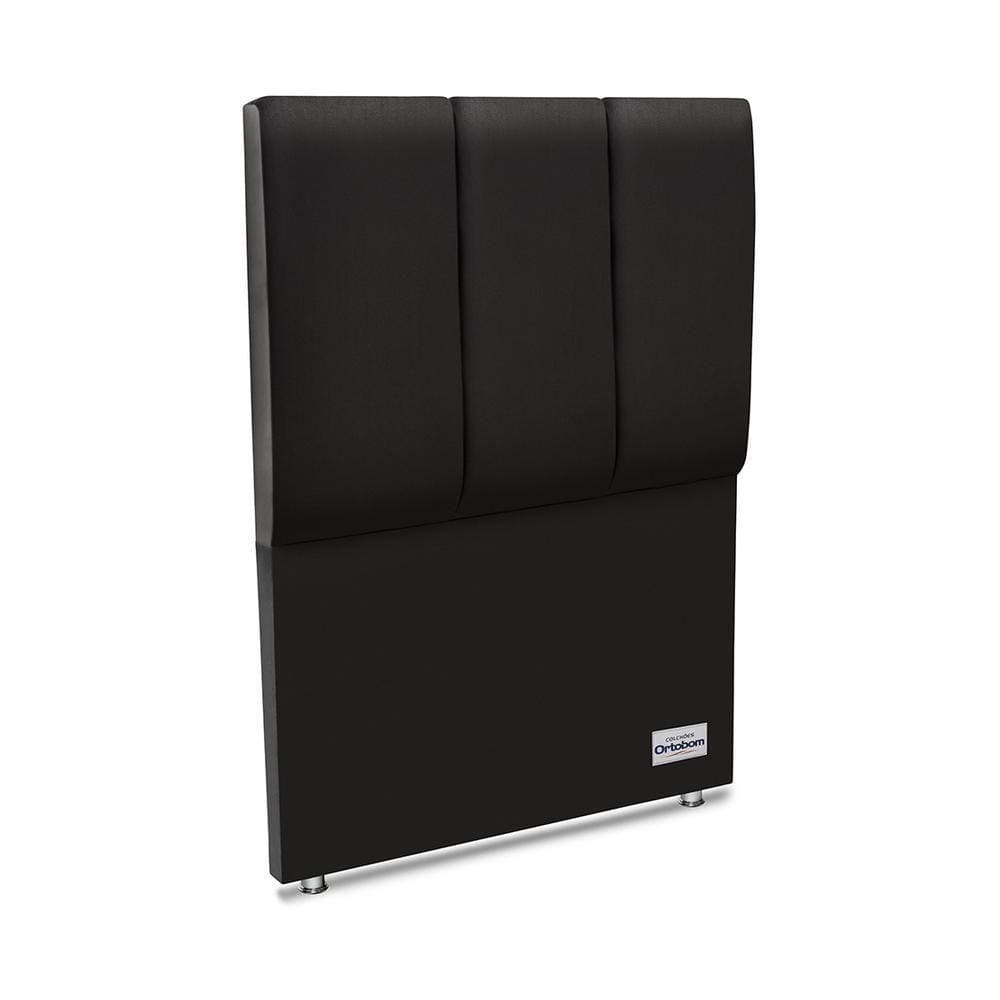 Cabeceira South Veluto Preto Solteiro 11x90x125 Camurça