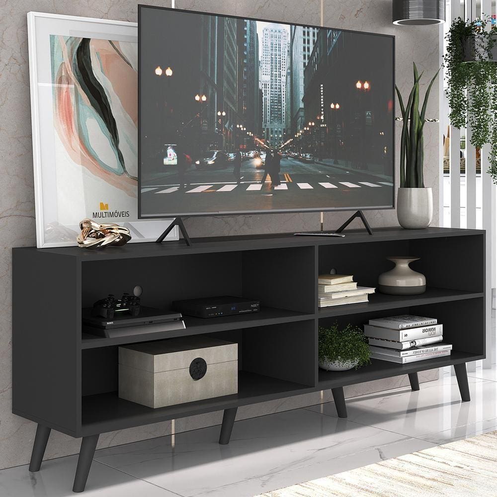 Rack Para Tv 75” Retrô Jazz Mp1017 Preto