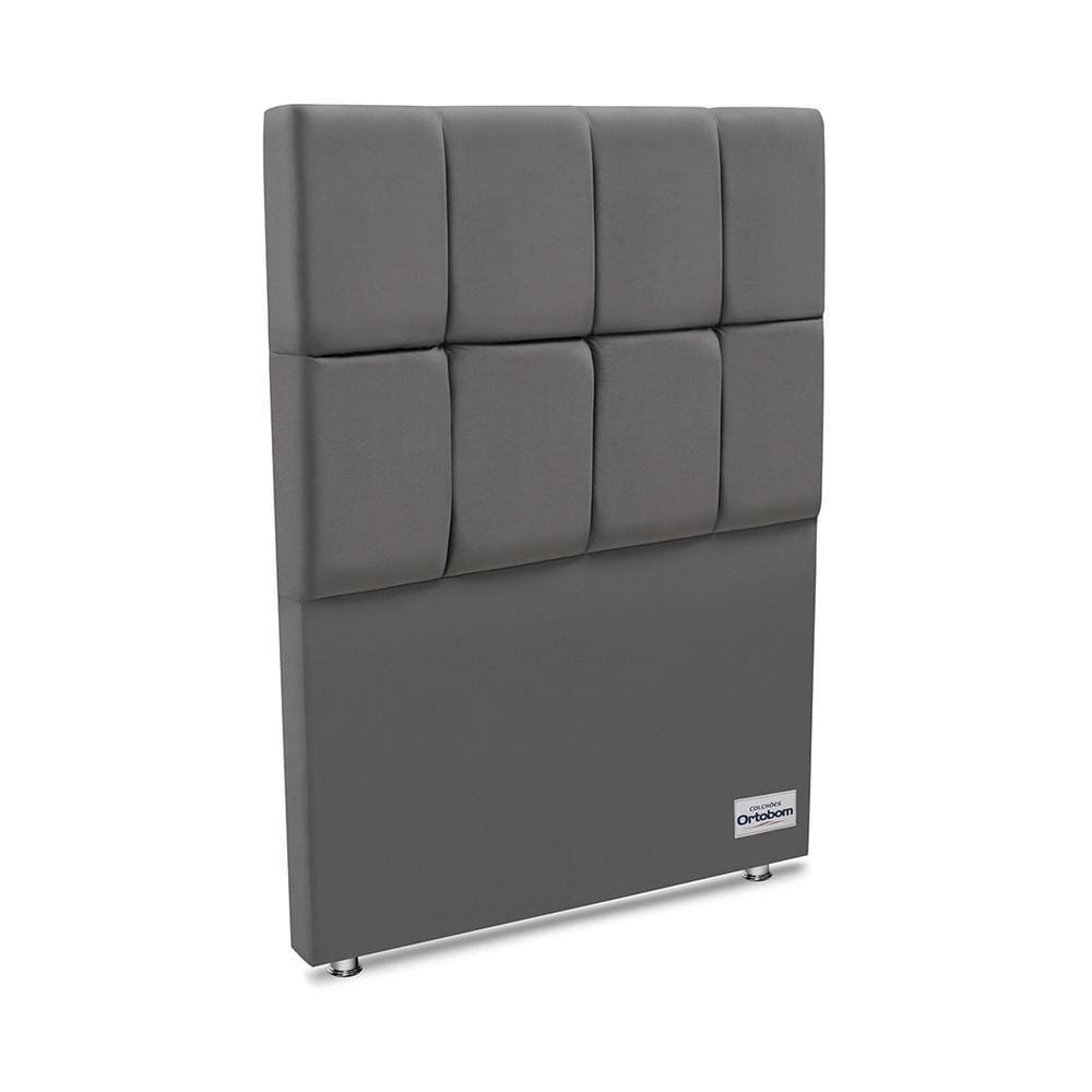 Cabeceira Piave Veluto Cinza Solteiro 12x90x125 Camurça